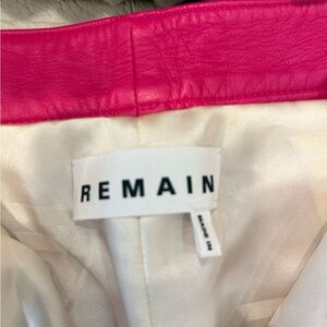 REMAIN Hot Pink Leather pants